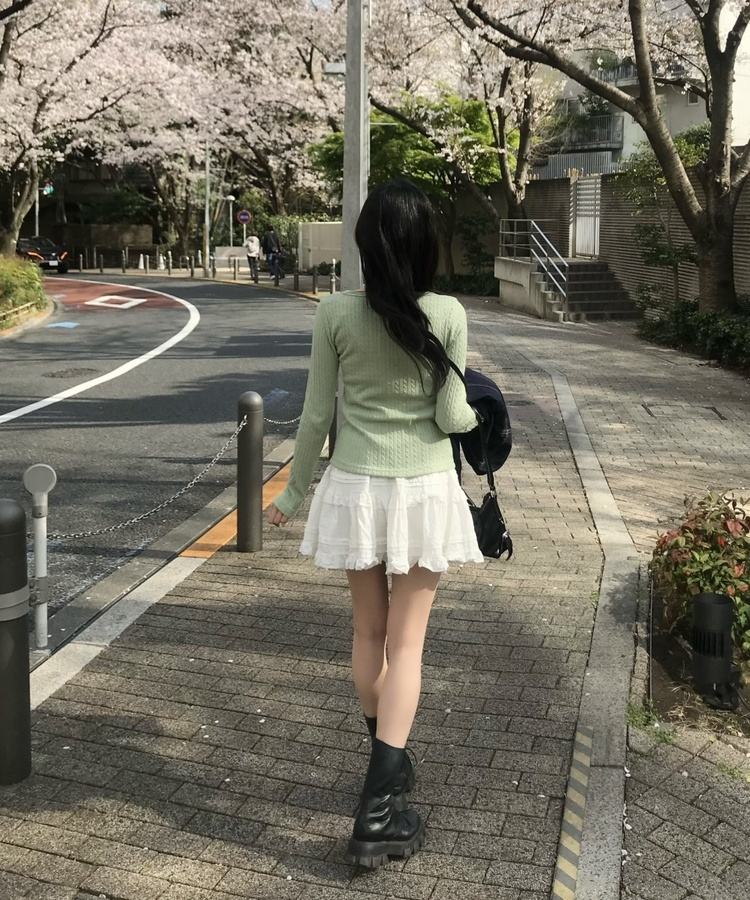 スリムフィットボタントップス MINT