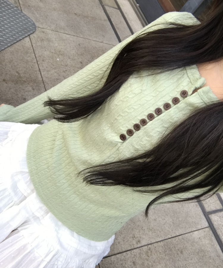 スリムフィットボタントップス MINT