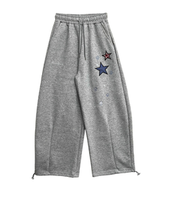星刺繍ワイドトレーニングパンツ