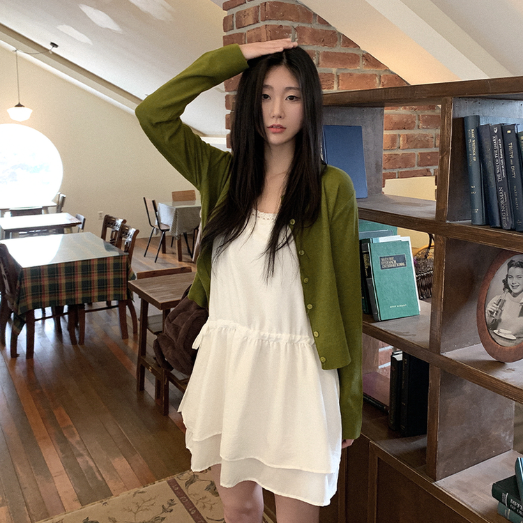シフォンレイヤードミニキャミソールワンピース IVORY