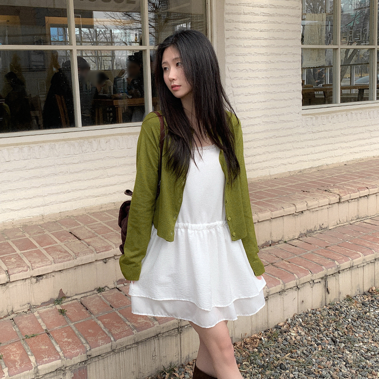 シフォンレイヤードミニキャミソールワンピース IVORY