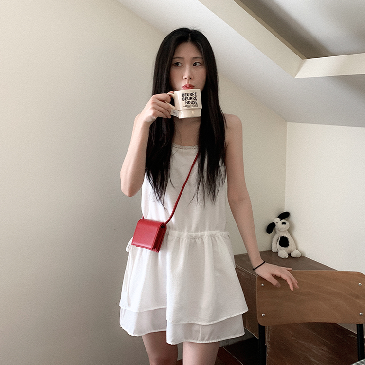 シフォンレイヤードミニキャミソールワンピース IVORY
