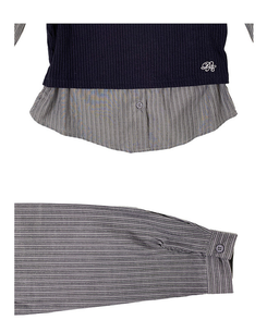 一体型レイヤードビスチェシャツ