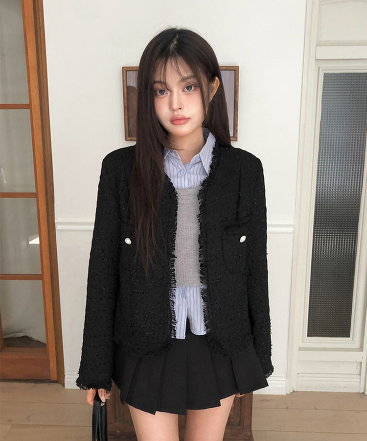 一体型レイヤードビスチェシャツ GREY