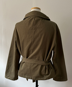 ハイネックコットンショートトレンジャケット