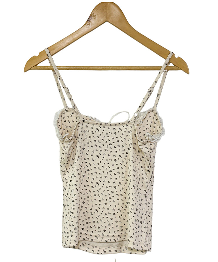 【SET】フラワーレースキャミソール＋カーディガン