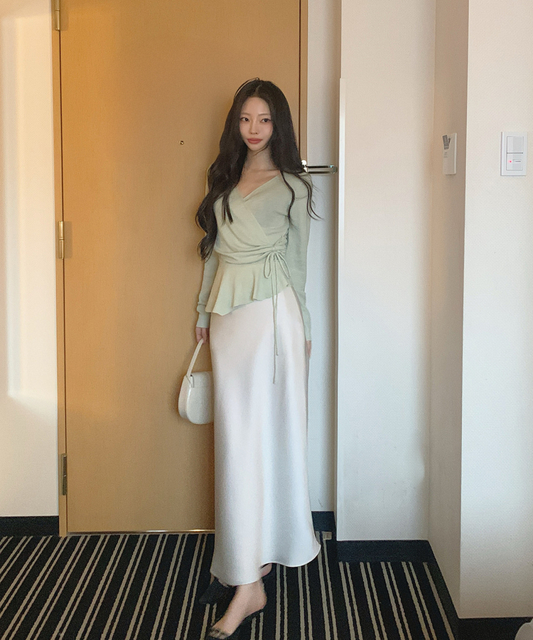 ロングクラシックマーメイドスカート IVORY