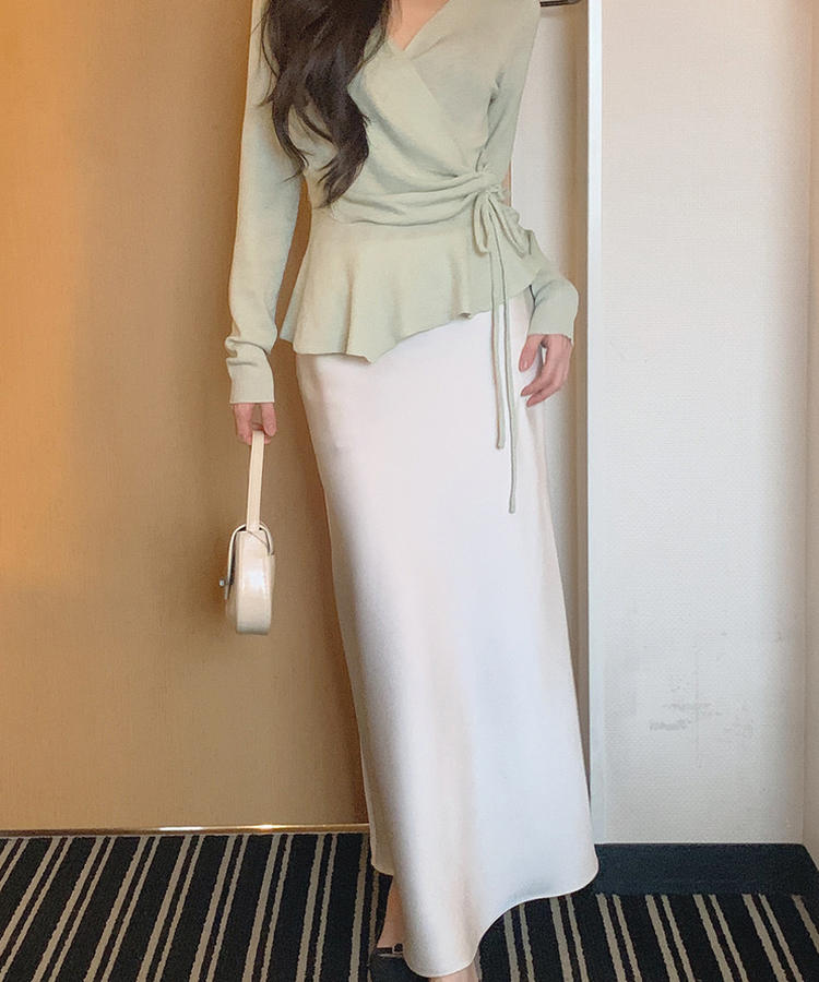 ロングクラシックマーメイドスカート IVORY