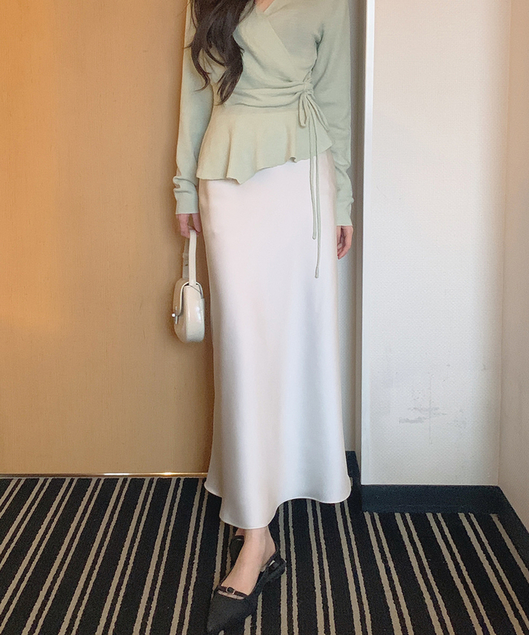 ロングクラシックマーメイドスカート IVORY