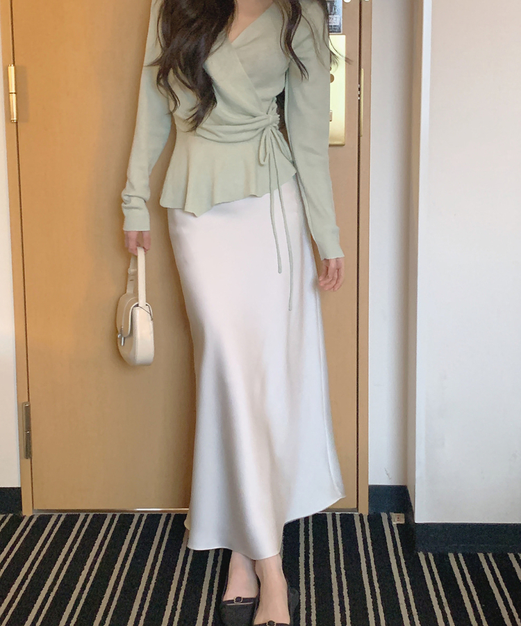 ロングクラシックマーメイドスカート IVORY