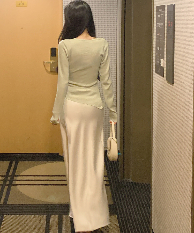 ロングクラシックマーメイドスカート IVORY