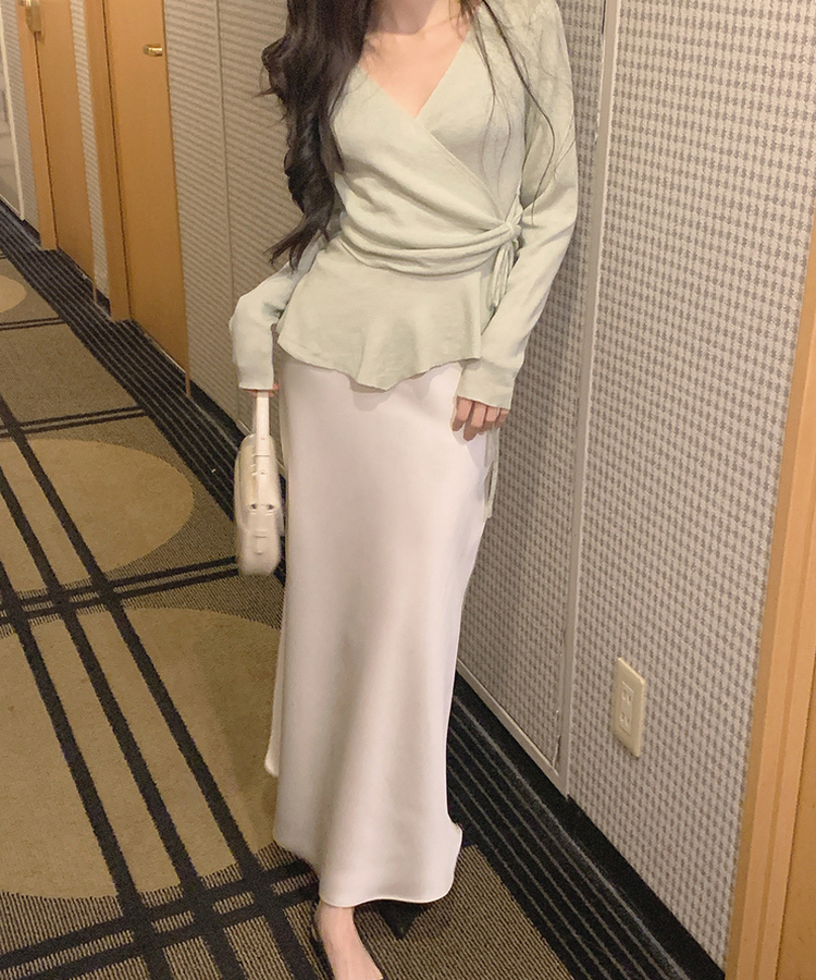 ロングクラシックマーメイドスカート IVORY