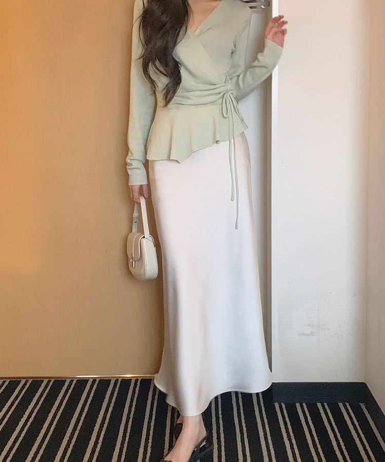 ロングクラシックマーメイドスカート IVORY