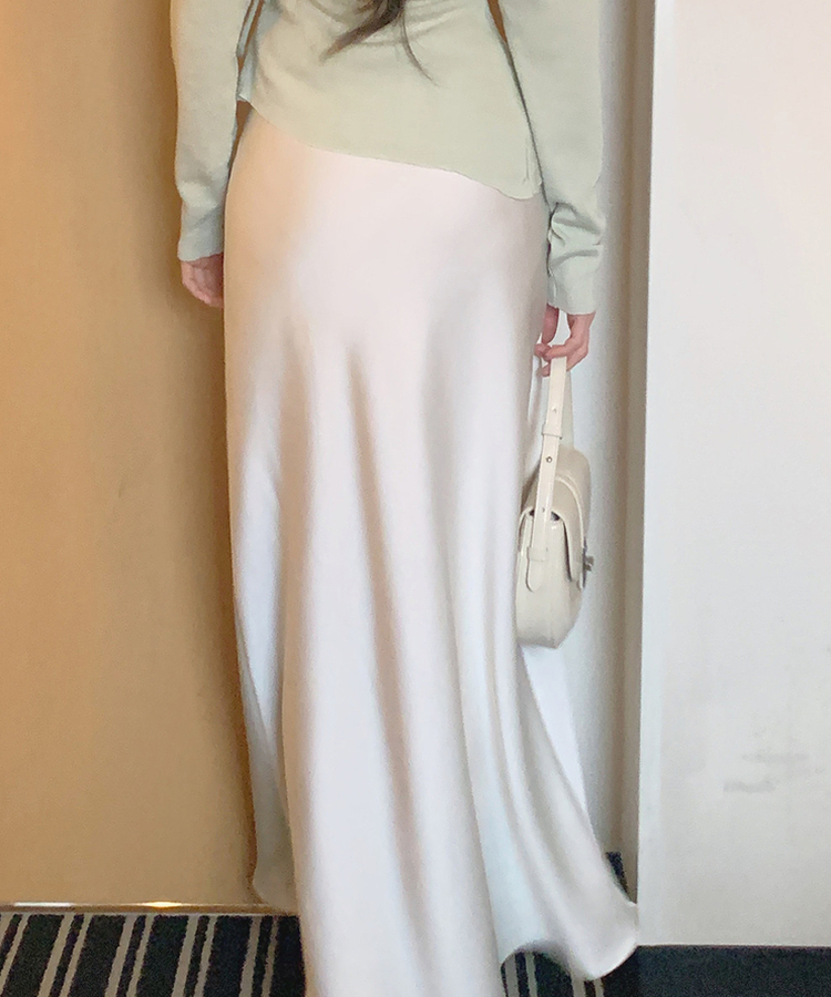 ロングクラシックマーメイドスカート IVORY