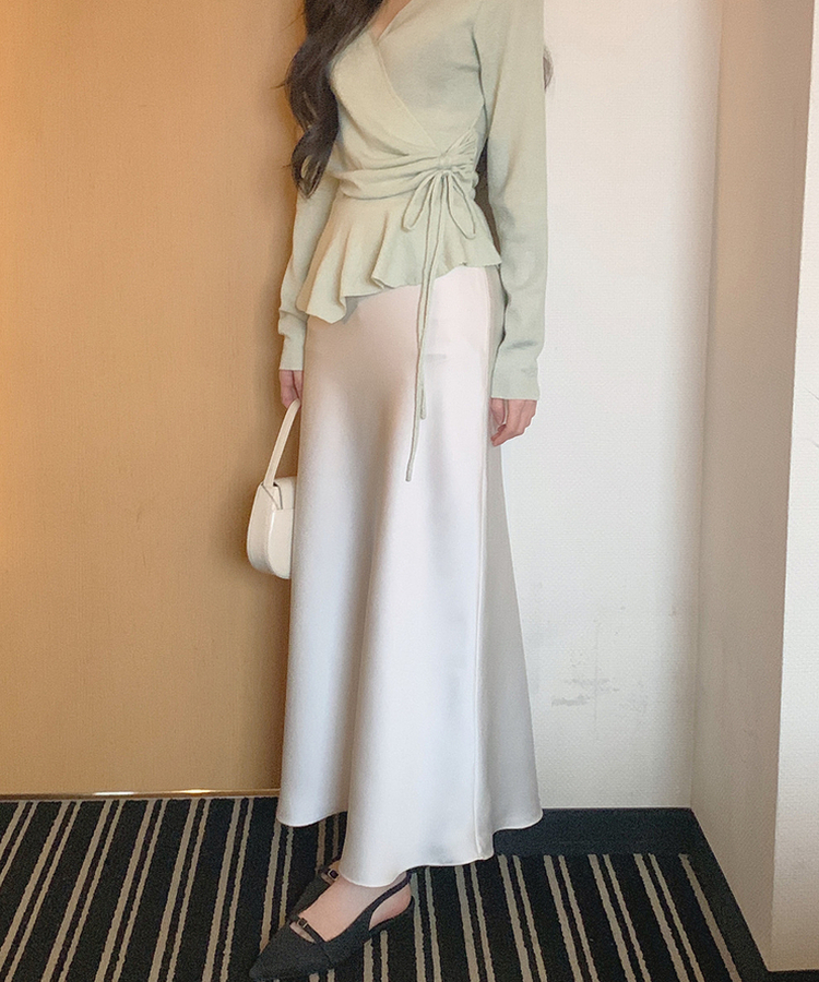 ロングクラシックマーメイドスカート IVORY