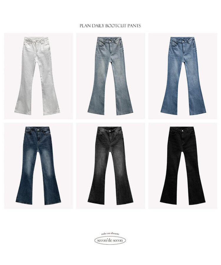 デイリーブーツカットデニムパンツ(6color)