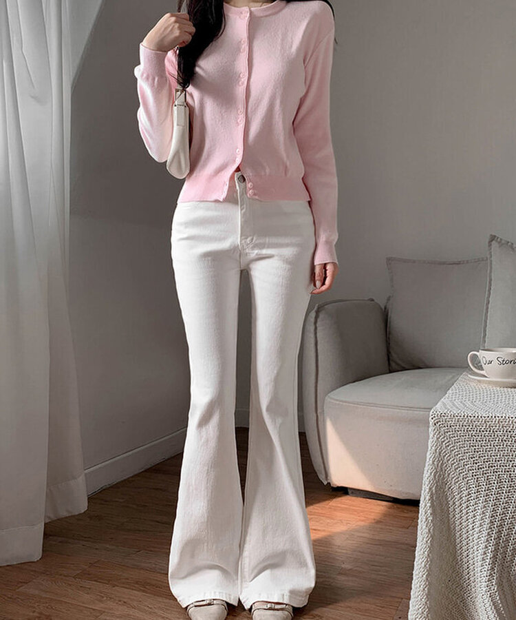 デイリーブーツカットデニムパンツ(6color) IVORY