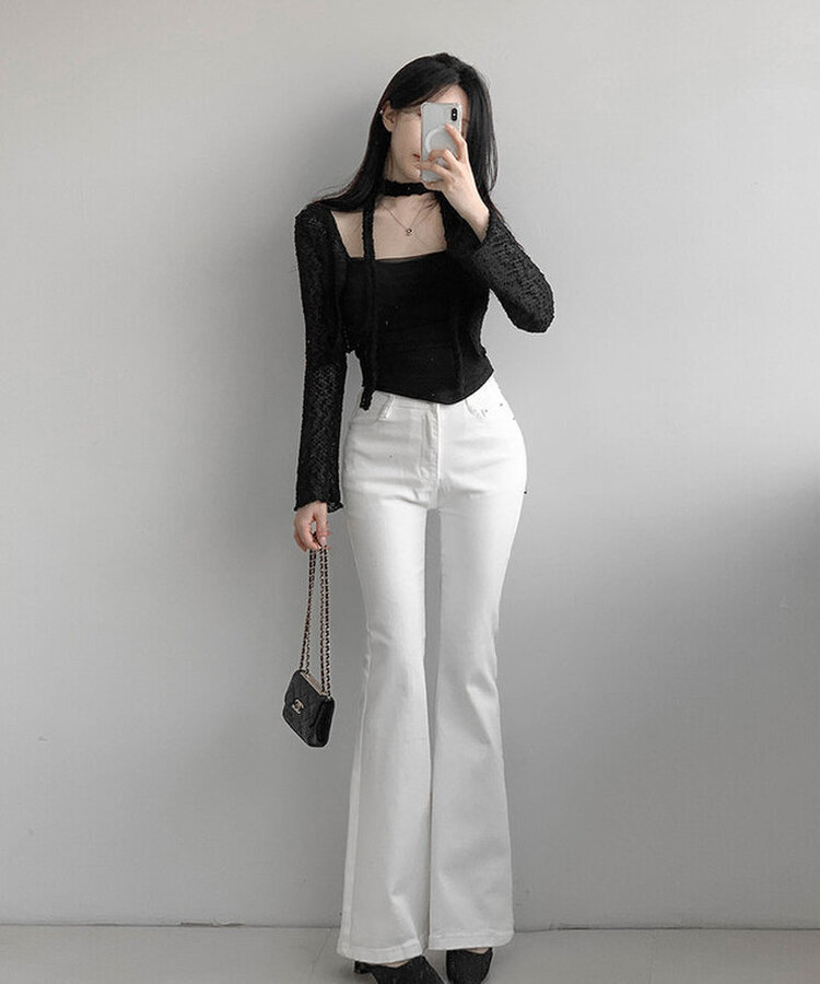 デイリーブーツカットデニムパンツ(6color) IVORY