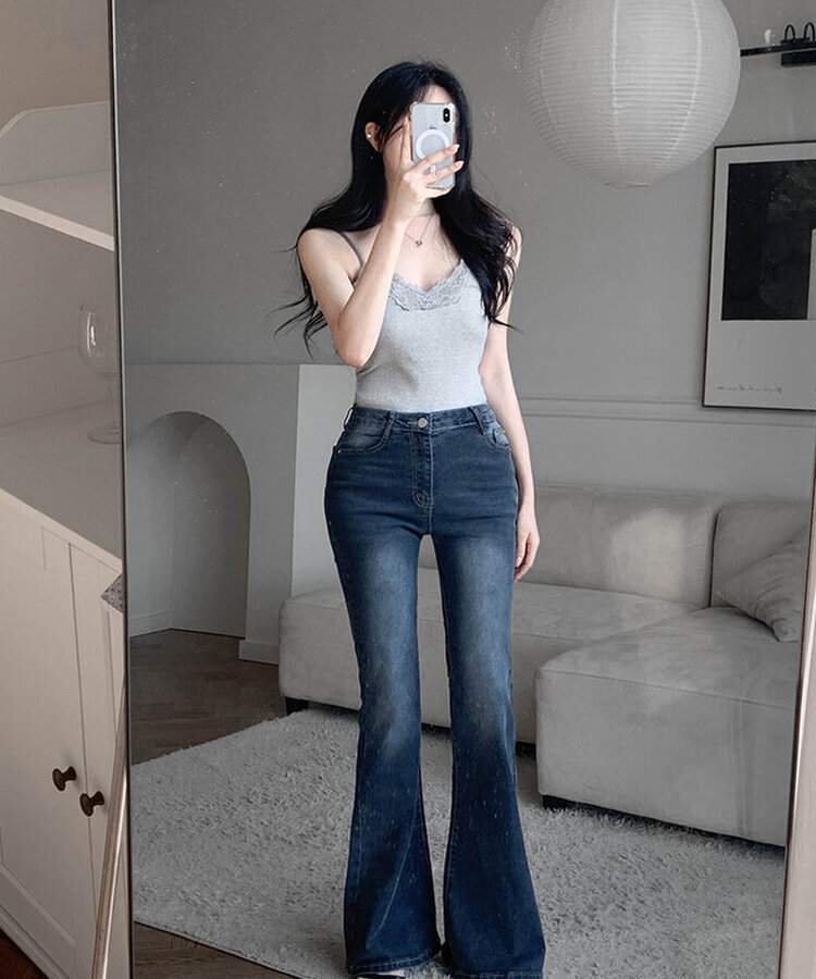 デイリーブーツカットデニムパンツ(6color) DARK BLUE