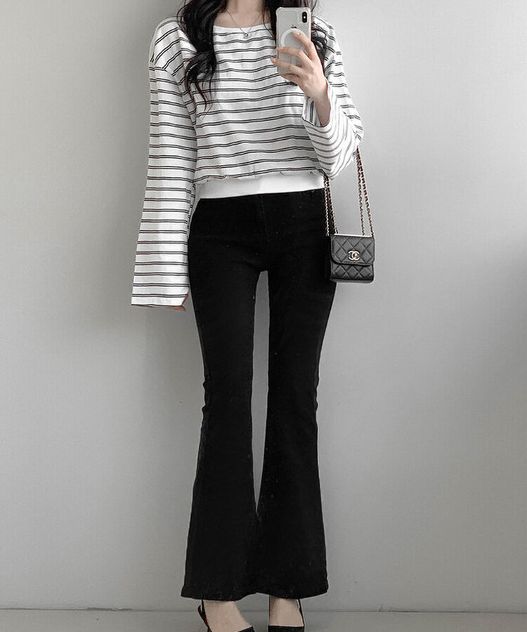 デイリーブーツカットデニムパンツ(6color) BLACK