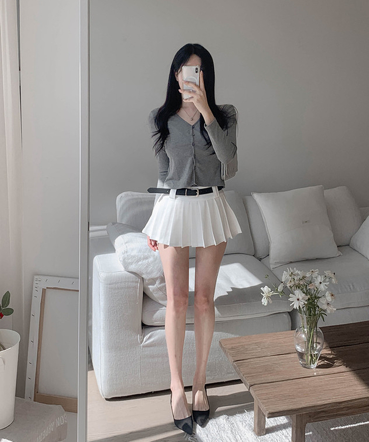 【SET】【カップ付き】リボンキャミソール カーディガン GRAY