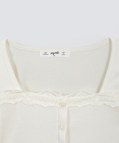 レーズスクエアネックTシャツ