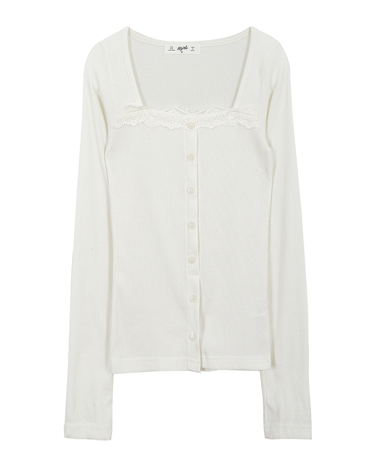 レーズスクエアネックTシャツ