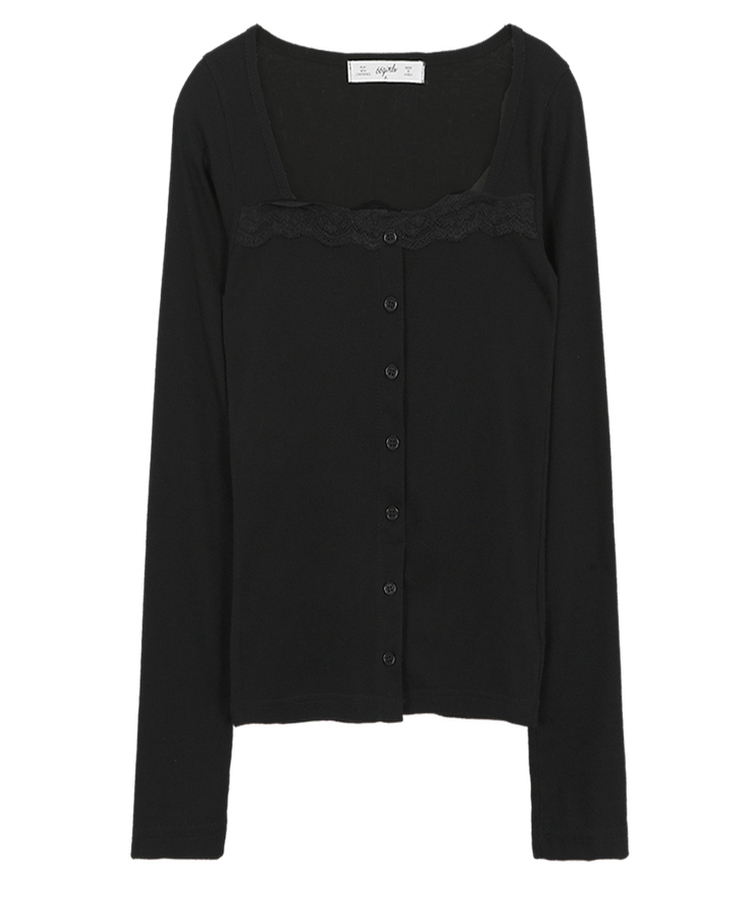 レーズスクエアネックTシャツ