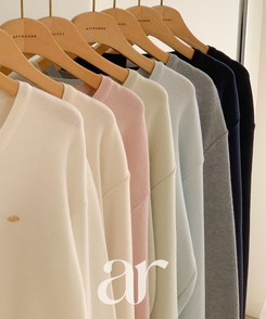 (MADE／イージーウォッシャブル／2ネックタイプ)   ペンダント ラウンド・Vネック ウォッシャブル 長袖 ニット