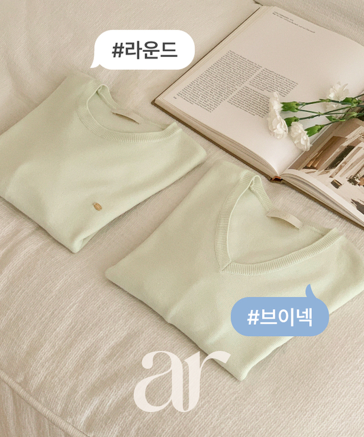 (MADE／イージーウォッシャブル／2ネックタイプ)   ペンダント ラウンド・Vネック ウォッシャブル 長袖 ニット