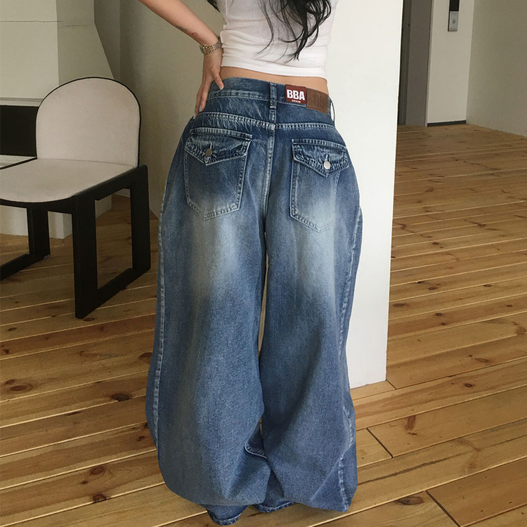 【丈別】バルーンワイドデニム DEEP DENIM