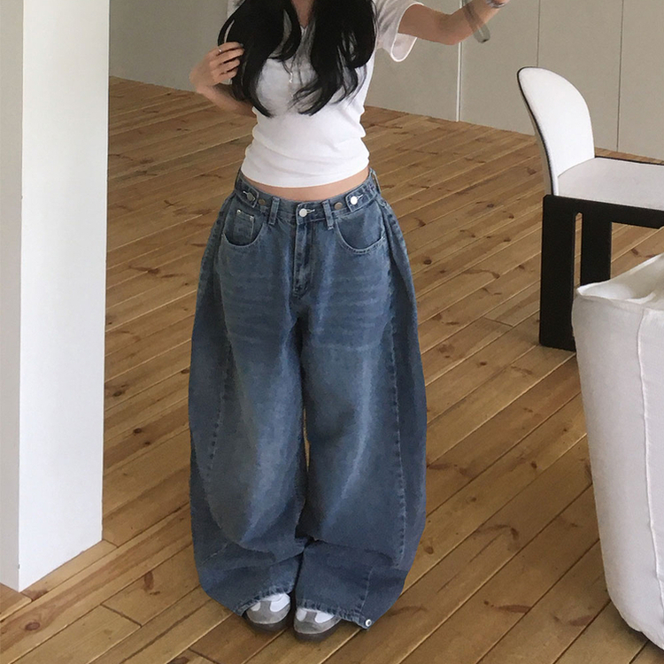 【丈別】バルーンワイドデニム DEEP DENIM