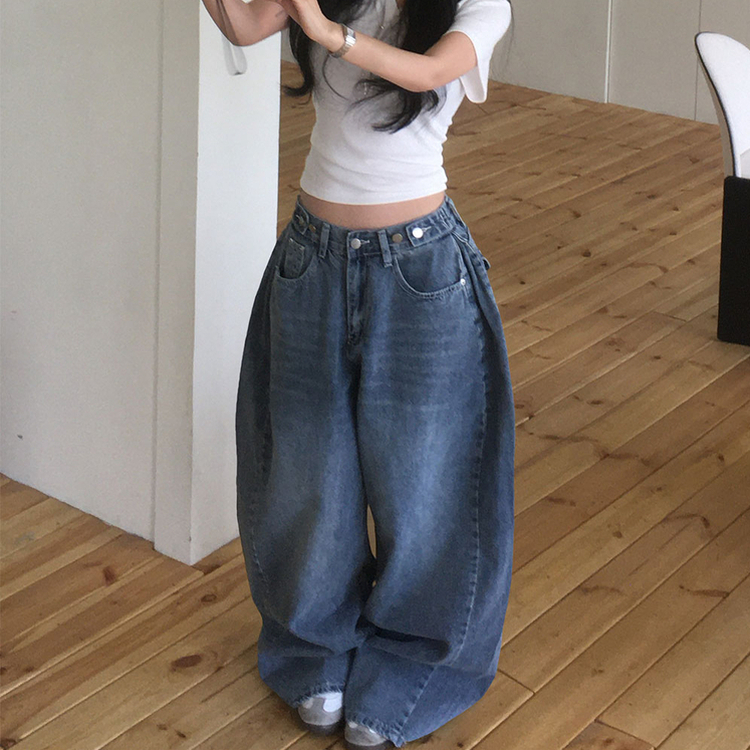 【丈別】バルーンワイドデニム DEEP DENIM