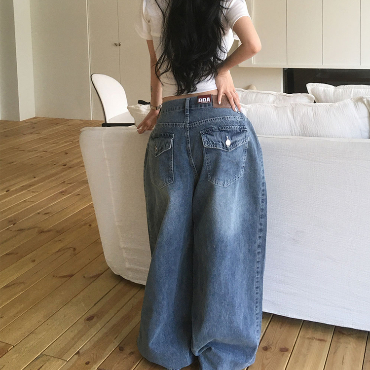 【丈別】バルーンワイドデニム DEEP DENIM