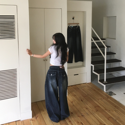 ユニークプリントクロップドTシャツ WHITE