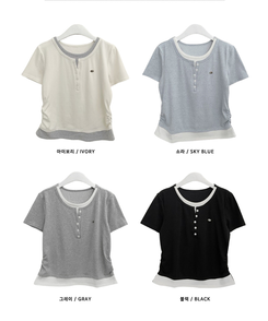 レイヤードシアリング半袖Tシャツ