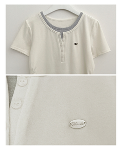 レイヤードシアリング半袖Tシャツ