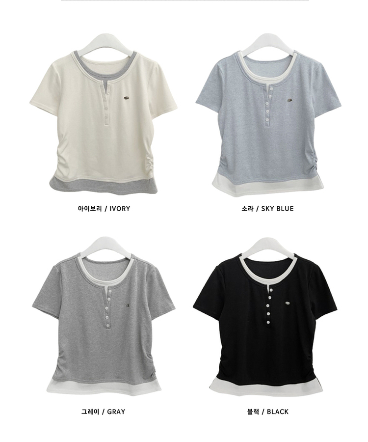 レイヤードシアリング半袖Tシャツ