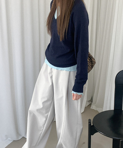 デイリーVネックニット(5color) NAVY