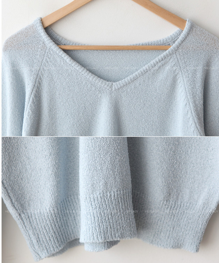 デイリーVネックニット(5color)