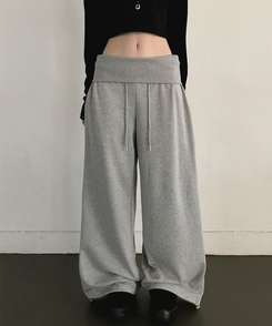 折り返しローワイドトレーニングパンツ Merange Gray