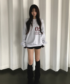 ナンバープリントスウェット Merange White