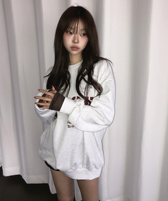 ナンバープリントスウェット Merange White