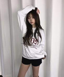 ナンバープリントスウェット Merange White