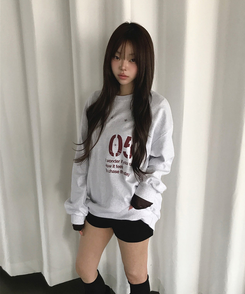 ナンバープリントスウェット Merange White