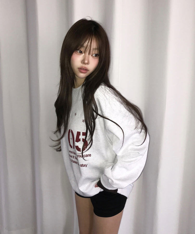 ナンバープリントスウェット Merange White