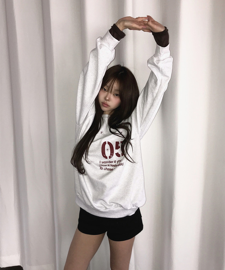 ナンバープリントスウェット Merange White