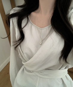 バックリボンツイストラップブラウス MINT