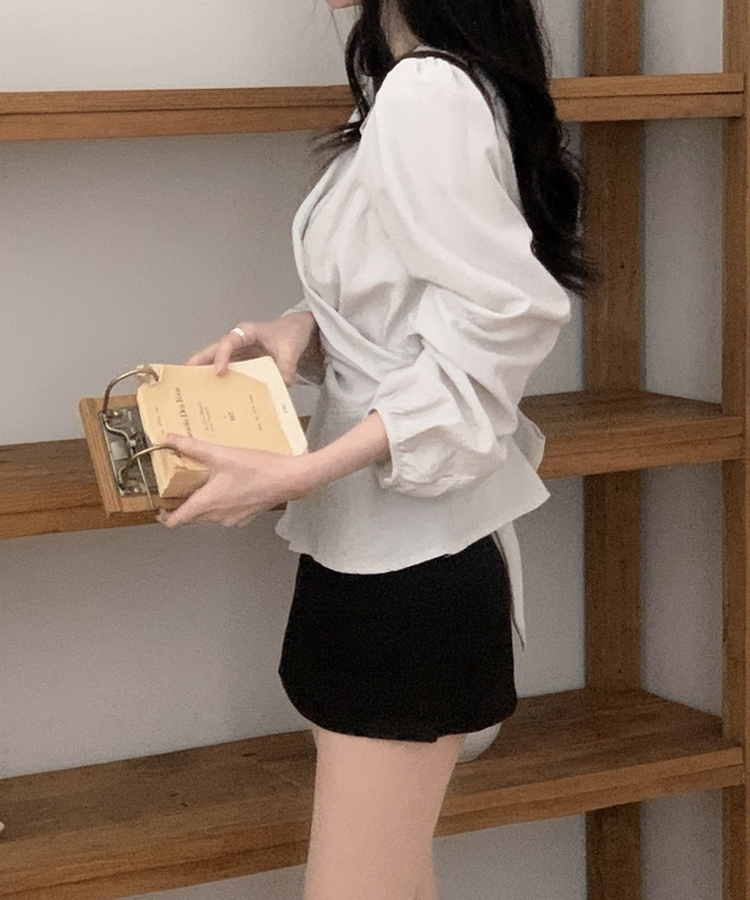 バックリボンツイストラップブラウス MINT