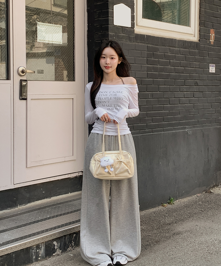 【キーリング付き】シアリングリボンショルダーバッグ IVORY